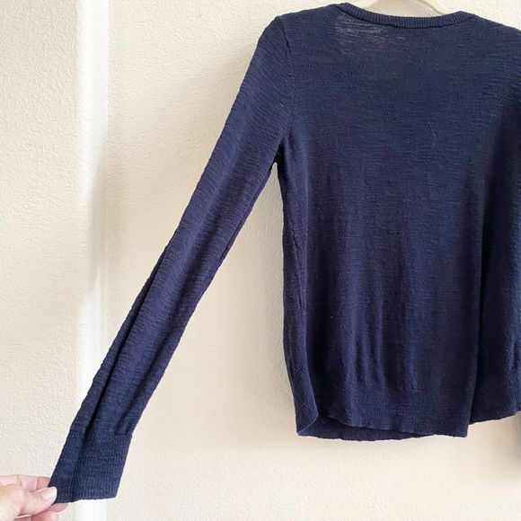 LOFT Ann Taylor Sweater Blue Size XS Pullover Crew‎ Neck Cotton - Picture 6 of 7